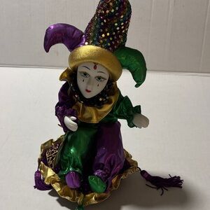 Vintage grand Casino musical Jester Doll Toy